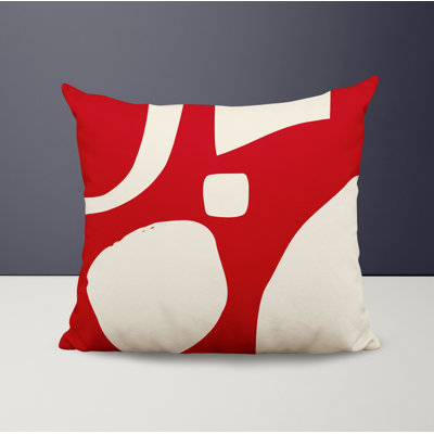 Lara Abstract Spun Polyester Outdoor Reversible Throw Pillow