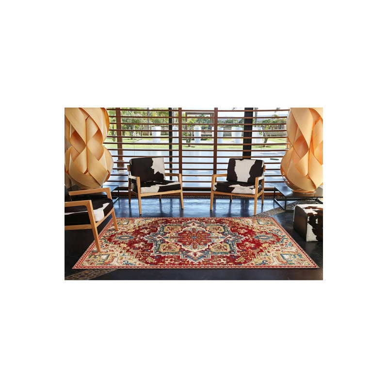 Tapis tissé à motif floral lavable, Tapis de couloir 2 pi 6 po x 6 pi 7 po inclus