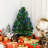 2.5Ft Tall Pre-Lit Douglas Fir Tabletop Artificial Christmas Tree With Realistic Branches, Fibre Optic LED Lights And 85 Tips