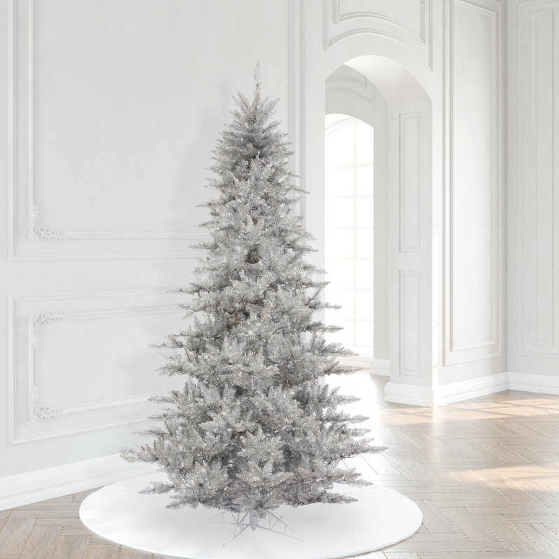 Sapin de Noël artificiel argent 7,5 pi, 7.5'