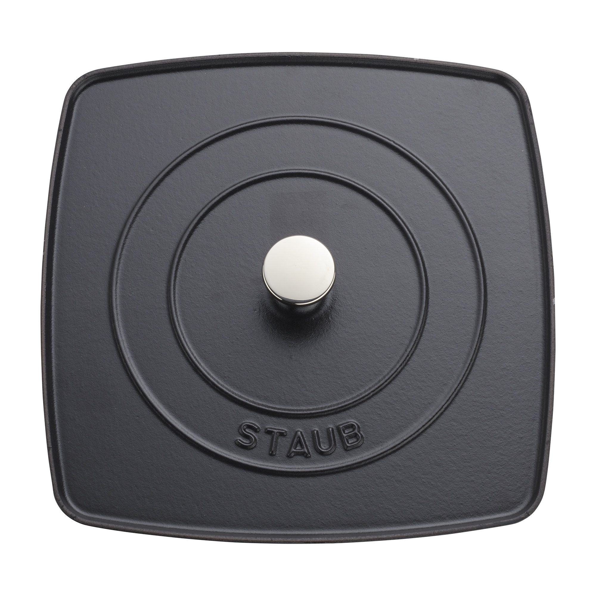 Staub Cast Iron Square Grill Pan, Matte Black