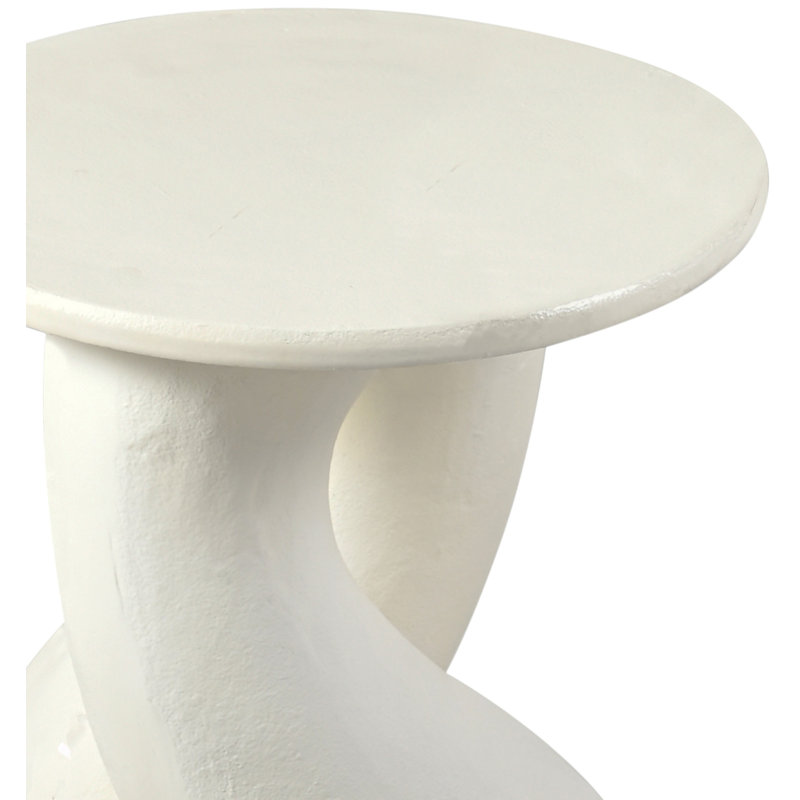 Table de bout en aluminium Talence, Crème, crème