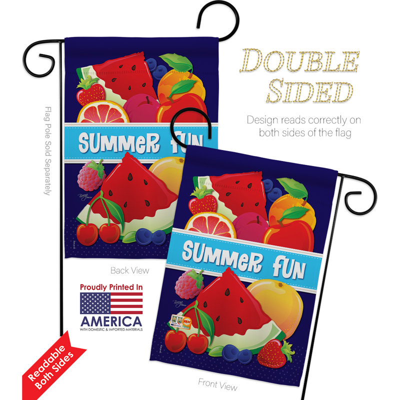 Double Sided 18.5'' H x 13'' W Polyester Flag Set