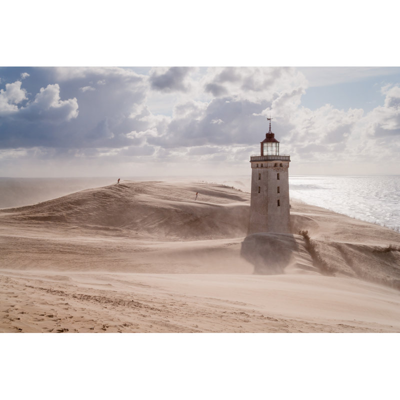 Clitherall Sandstorm at the Lighthouse 1 Piece Wrapped Canvas Wall Art, 81cm H x 122cm W x 3.8cm D