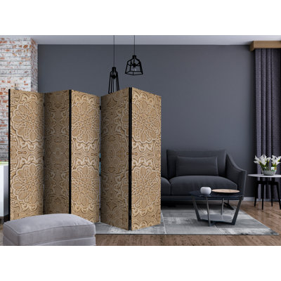 Garton 172cm H Solid Wood Folding Room Divider