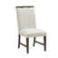 Table de salle à manger moderne avec finition brun et table d'appoint extensible avec chaises d'appoint beige-1407971913