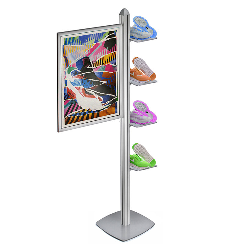 Sky Tower Display Kit with 22" x 28" Slide-in Frame and Four Square Shelves