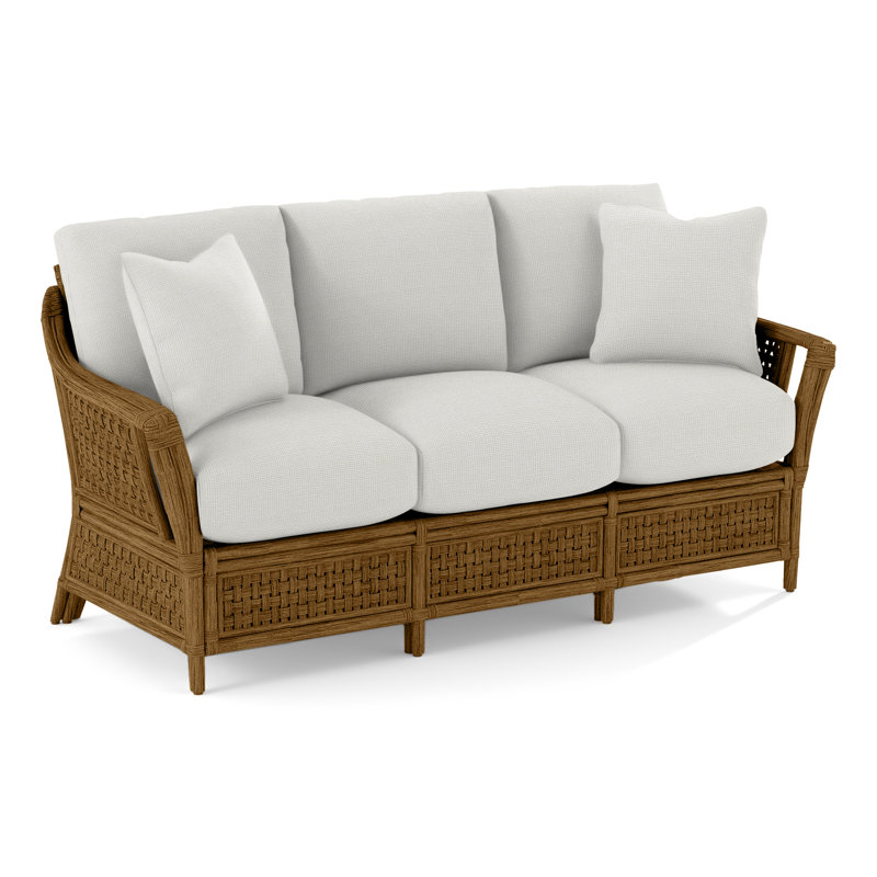Boca Upholstered 78'' Sofa, Havana, Denim Stripe