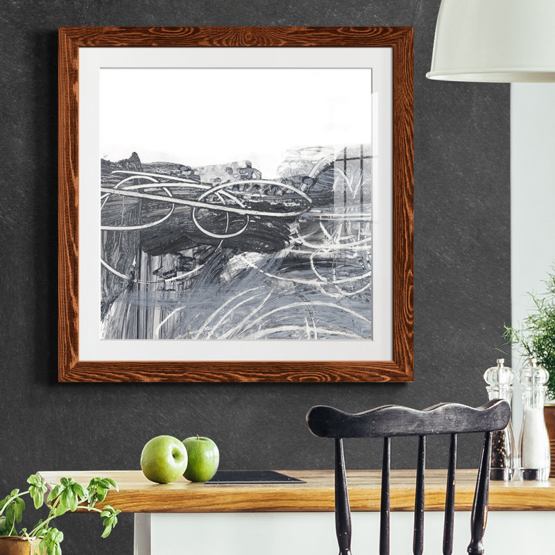 Scribble Out I-Premium, reproduction encadrée - prête à être accrochée, H 26,5 po x l 26,5 po x P 1,5 po, Blanc