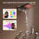 22" Wall-Mount LED Bluetooth Music Thermostatic Rainfall Complete Shower System with Rough in-Valve