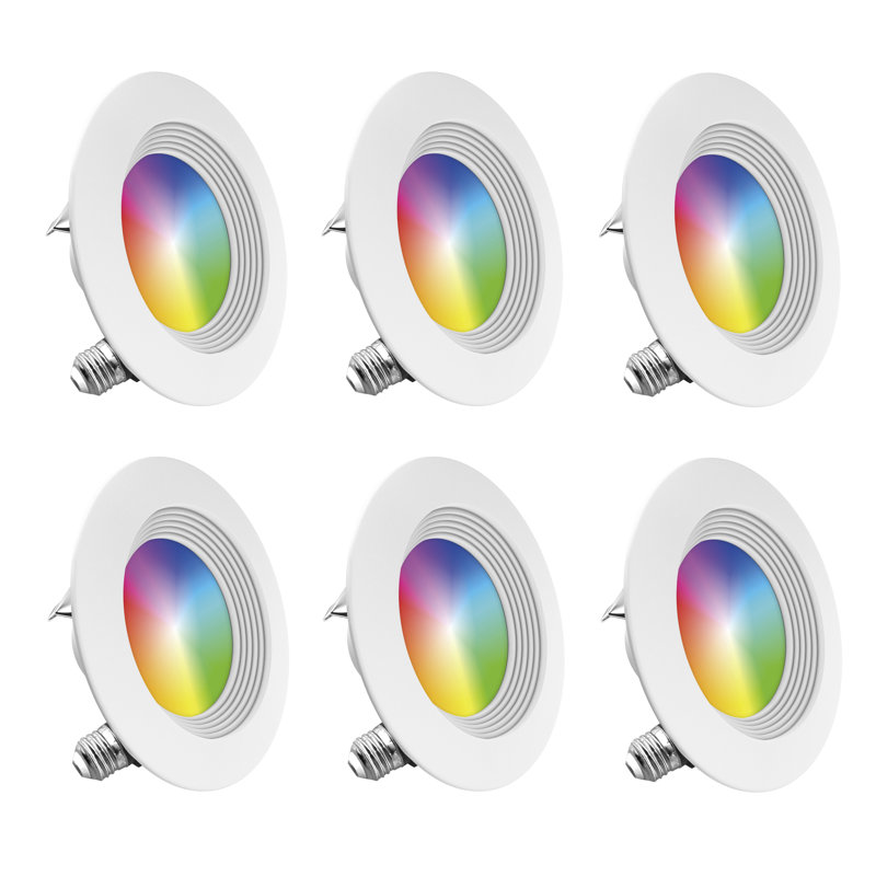 DEL 4 po Smart Retrofit, 9 W, blanc à changement de couleur réglable, Wi-Fi activé, à intensité variable