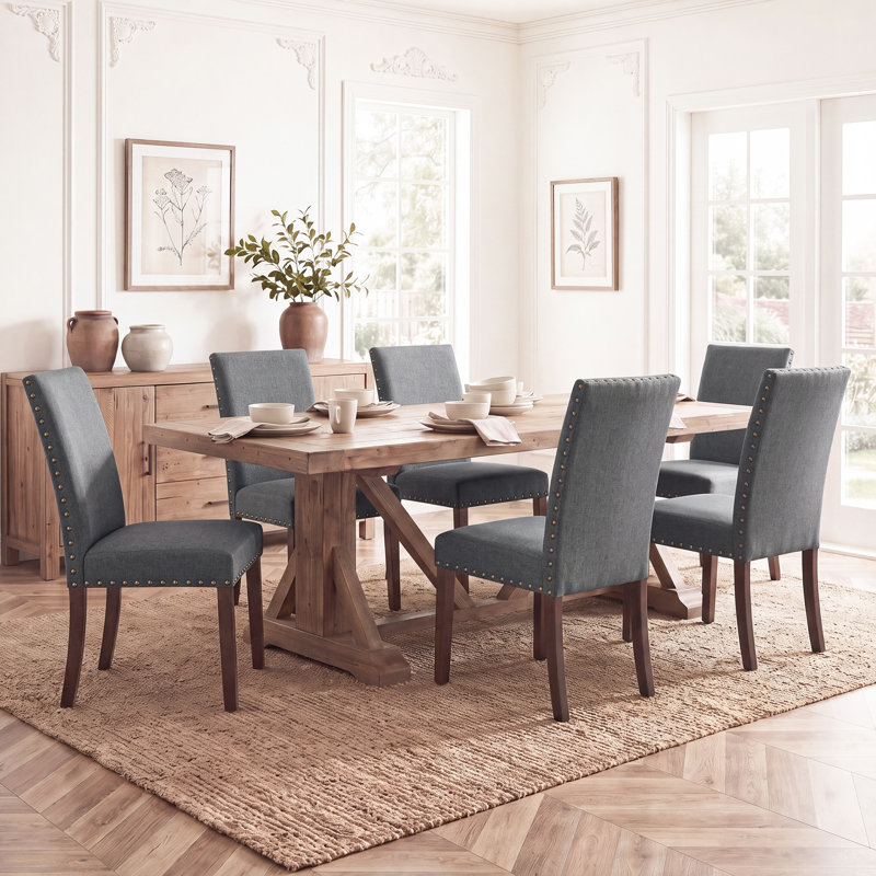 Chaises de salle à manger Bontrager, Gris