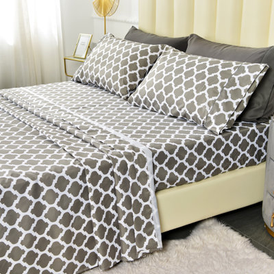 Microfiber Geometric Sheet Set