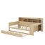 Lit de jour en bois avec couchette, tablettes et bureau d'étude intégré-418913139-418913150