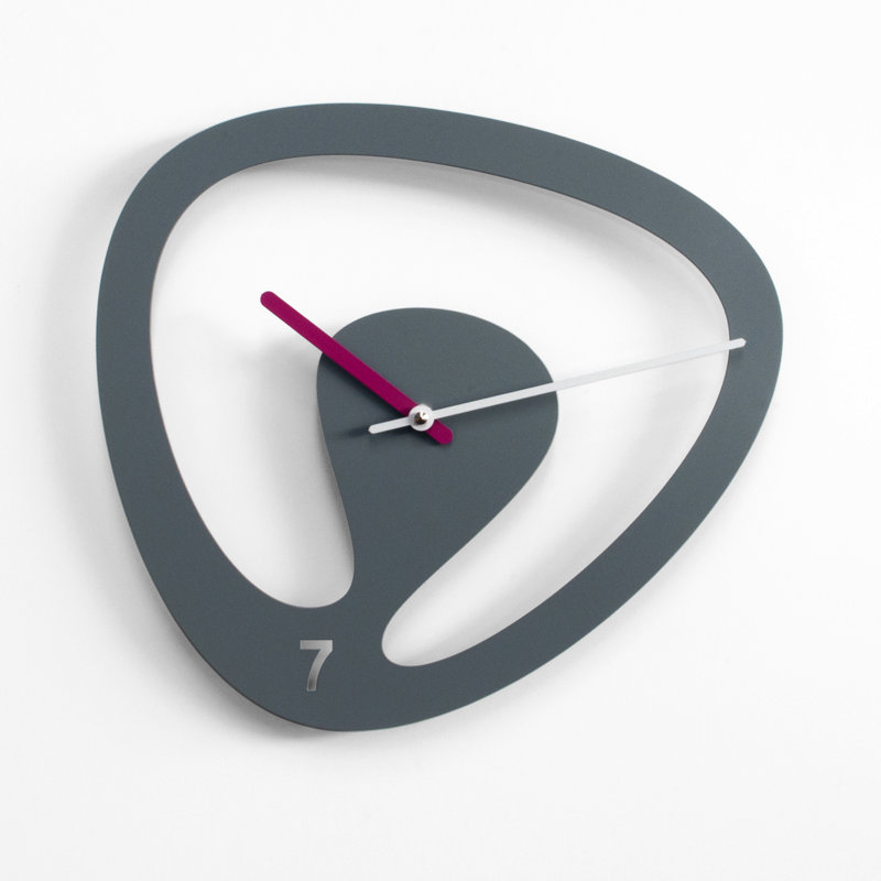 Hillandale Metal Wall Clock, Grey