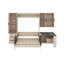 Grand lit escamotable pliable grand format avec canapé et bureau, tablettes et tiroirs, éclairage DEL / USB-584001144