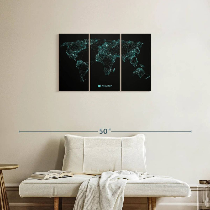 Carte du monde Aliaz, H 20 po x l 33 po