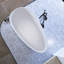 Baignoire de trempage autoportante 59 po en blanc mat