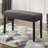 Fabric Dining Bench with Nailhead Trim-1187732535