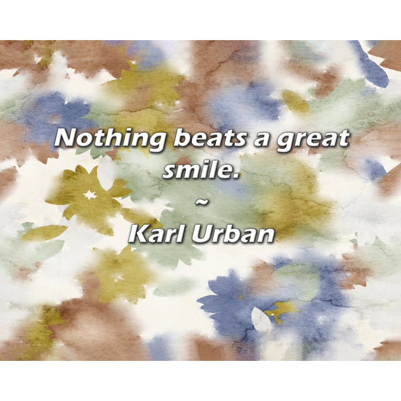 Citation de Karl Urban: Rien ne bat un grand sourire.