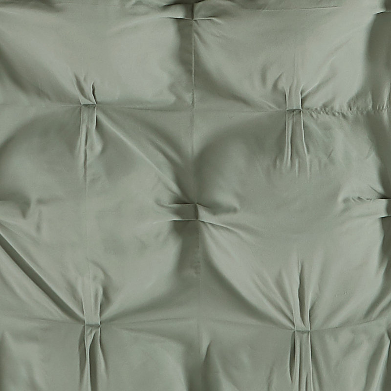 Ensemble d'édredon surdimensionné vraiment moelleux Puffer, 1 édredon de très grande taille et 2 taies déco, Vert
