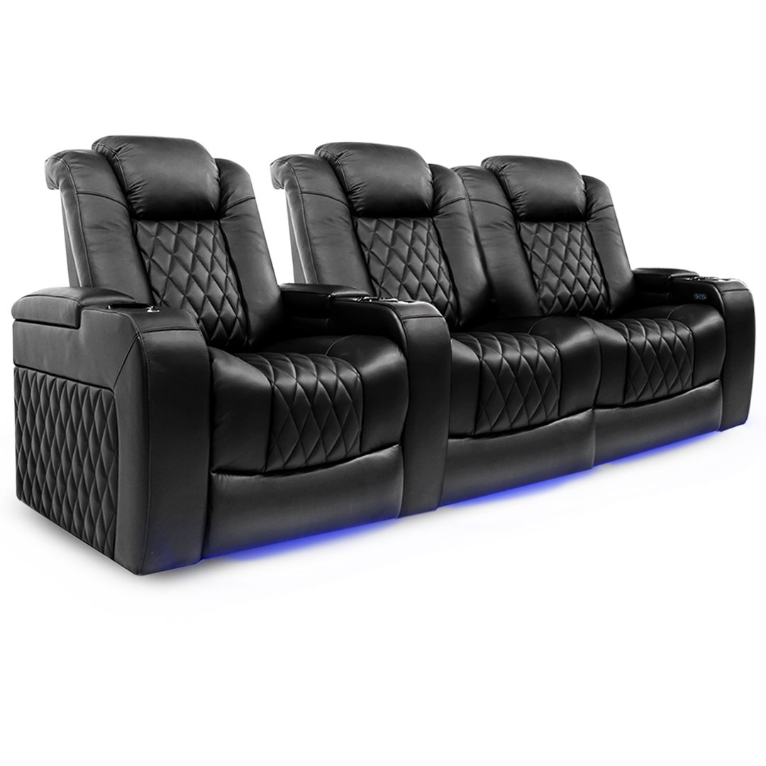 Upholstered Home Theater Seating with Cup Holder Valencia Theater Seating