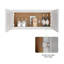 HOMEIBRO Cozy Design, meuble mural standard en contreplaqué, prêt à assembler, 76 cm (L) x 30 cm (P) x 46 cm (H), couleur gris tourterelle.-927042896-927361945