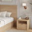 Ensemble de chambre à coucher 2 pièces avec tête de lit Dean, cadre de lit à lattes, 1 table de chevet-36689366-36689192