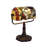 Rosalind Wheeler Tiffany Style Bankers Lamp-Stained Glass Butterfly Design Table or Desk Light LED Bulb Included-Vintage Look Colorful Accent Decor