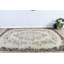 Grand tapis turc beige Oushak pour la salle à manger - Tapis en laine noué à la main de style rétro avec des motifs traditionnels élégants et des tons naturels chaleureux