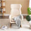 Chaise berçante moderne avec dossier haut, chaise berçante à accoudoirs confortable et fauteuil de salon