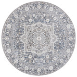 Oriental Area Rug in Grey / Blue