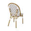 Chaises d'extérieur françaises et aluminium de 2, gris et blanc, rouille, pour chaises de jardin, aluminium, construction