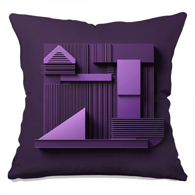 Coussins décoratifs à motifs géométriques mauves
