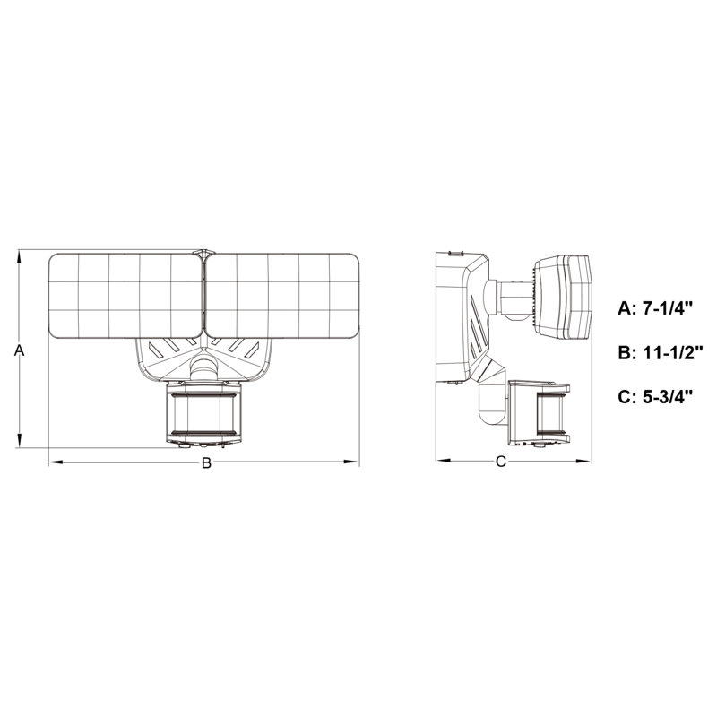 2 - Head LED Hardwired Dusk to Dawn Outdoor Security Area Light with Motion Sensor, Bronze