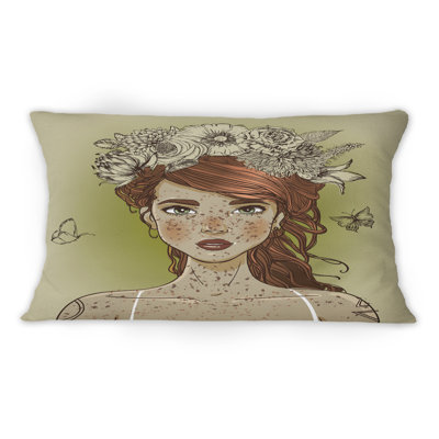 Floral Reversible Throw Pillow