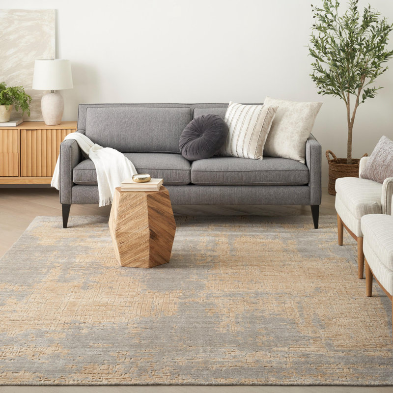 Grete Abstract Handmade Area Rug, Rectangle 236 x 297 cm