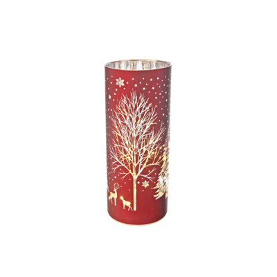 Support pour verre à DEL (arbre) (blanc) - ensemble de 2