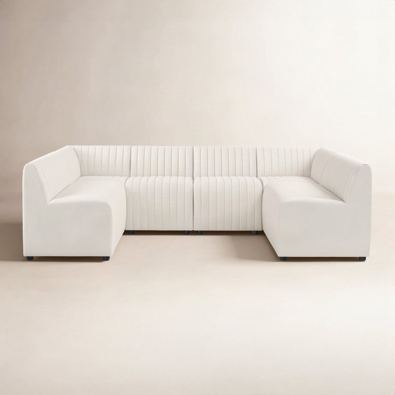 Canapé modulaire Brandt, Boucle d'avoine Capri, H 31,5 po x l 106 po x P 66,5 po