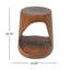 Table d'appoint creuse, texture semblable au bois-1739057143