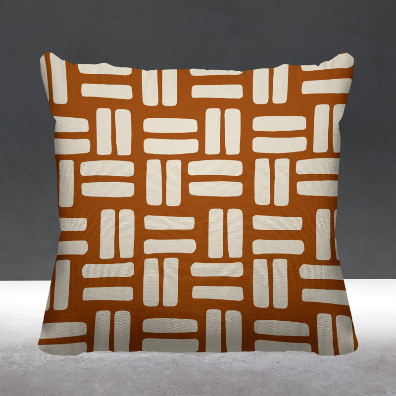Housse et insert de coussin extérieur d'extérieur, L 17 po x H 17 po, Orange brûlé