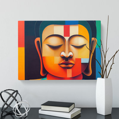 Modern Buddha Abstract - Wrapped Canvas