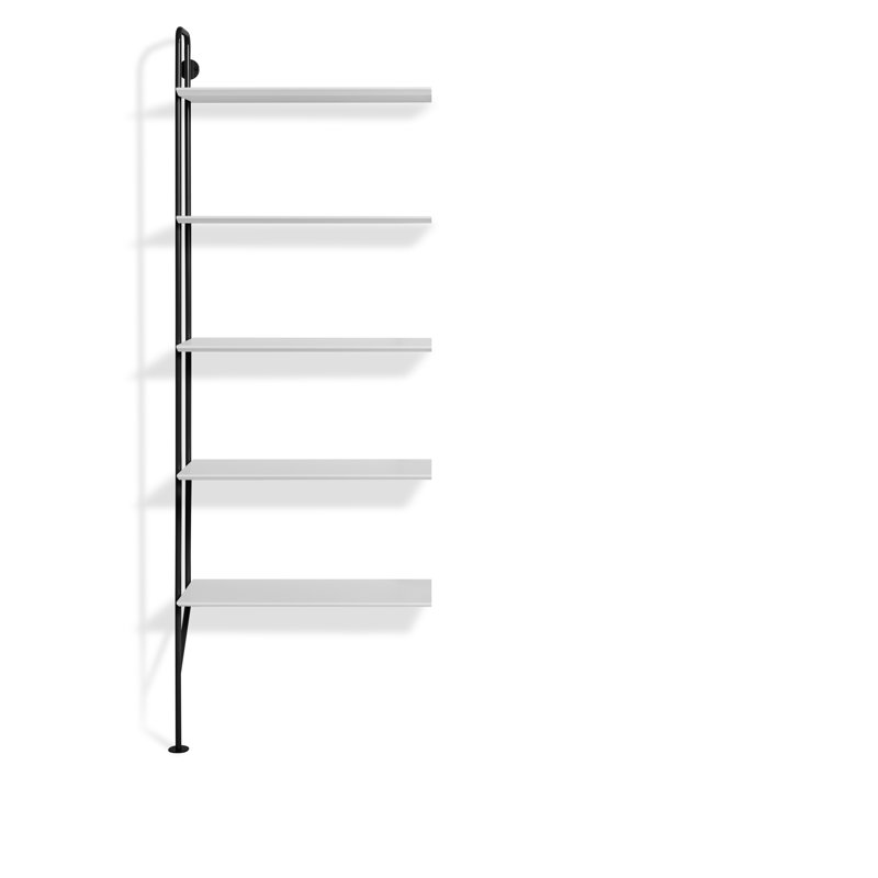 Hitch Bookcase Add-on Kit, White/Black