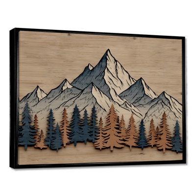 «White and Brown Morocco Berber Mountains - Mountains Wall Art, White Landscape», reproduction d'art sur toile