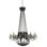 French 12-Light Candle Style Empire Chandelier with Wrought Iron Accent