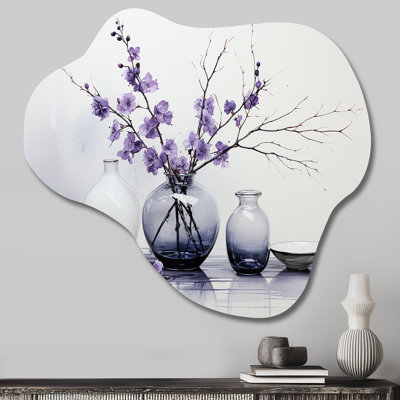 Mauve gris, minimalisme, équilibre et poterie contrastée
