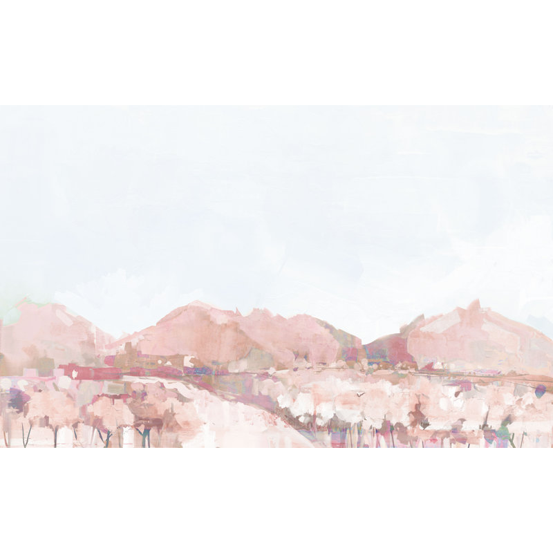 Bight Mountain Landscape III - Painting Print, 30cm H x 46cm W, Wrapped Canvas