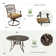 Ricard Round 6 - Person 60'' Long Aluminum Dining Set with Cushions
