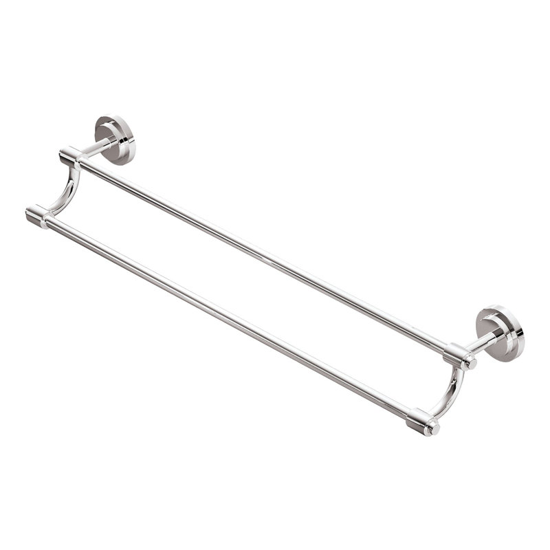 Porte-serviettes mural double Iso, Chrome