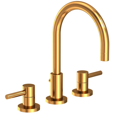 East Linear Widespread Bathroom Faucet with Drain Assembly